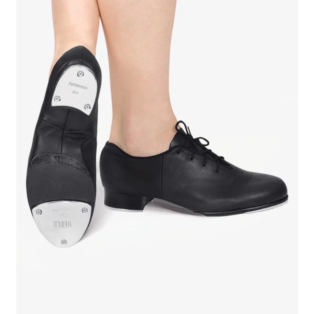 Bloch Size 10 TapFlex Lace Up Tap Shoes Black